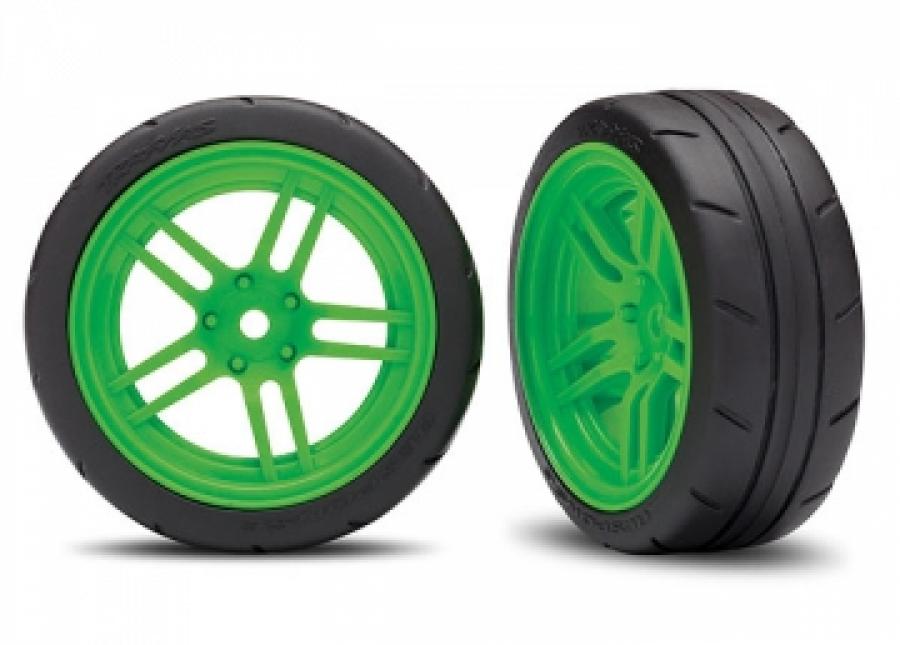 Traxxas Tires & Wheels Response 1,9" Touring Green Front VXL (2) TRX8373G