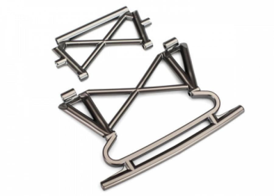 Traxxas Bumper Front and Support Satin Chrome TRX8535X