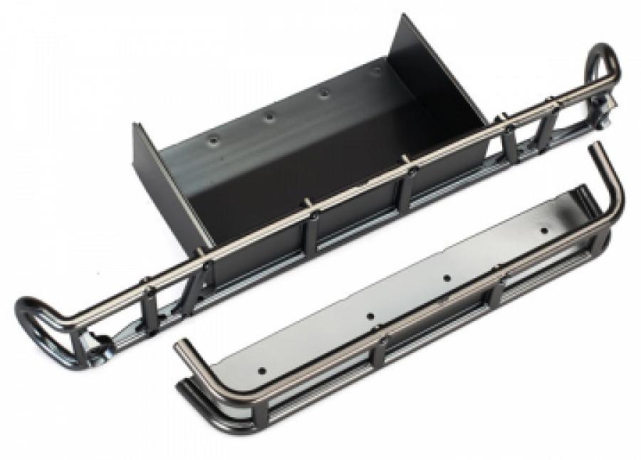 Traxxas Bumper Rear and Extension Satin Chrome TRX8536X
