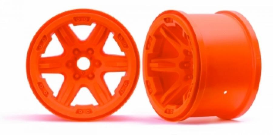 Traxxas Wheels, Carbide 3.8" (orange) (2) (17mm splined) TRX8671A