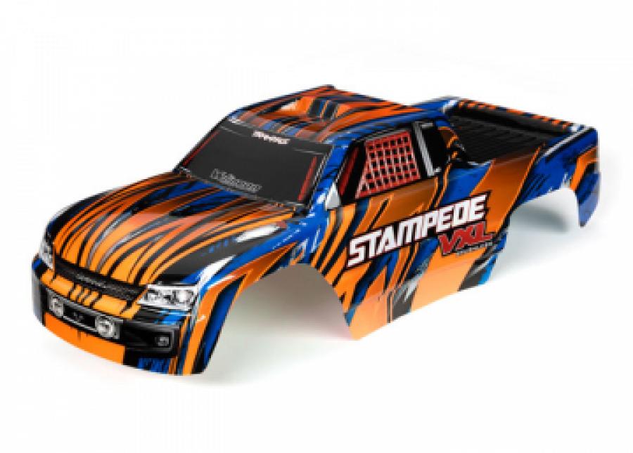 Traxxas Body Stampede 2WD VXL Orange & Blue Painted TRX3620T