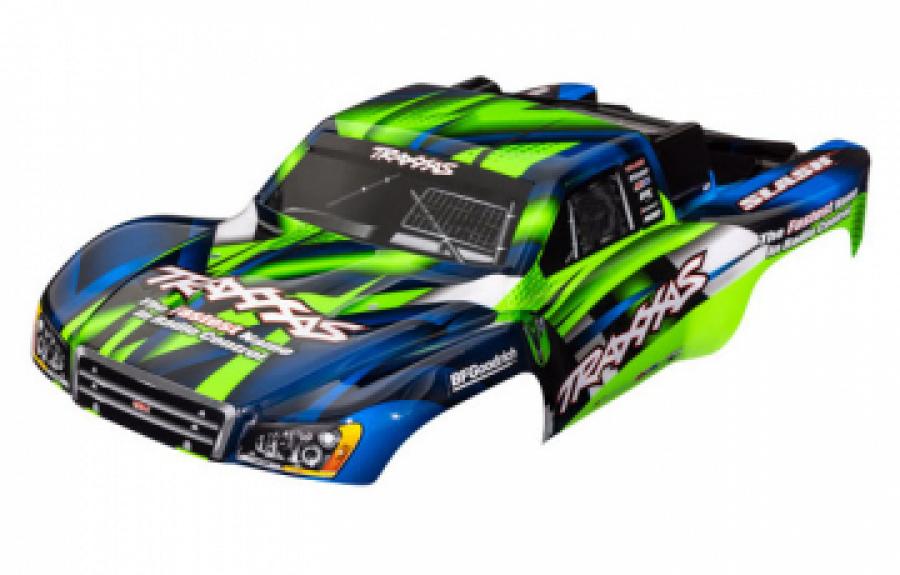 Traxxas Body Slash 2WD/4x4 Green & Blue Painted TRX5851G