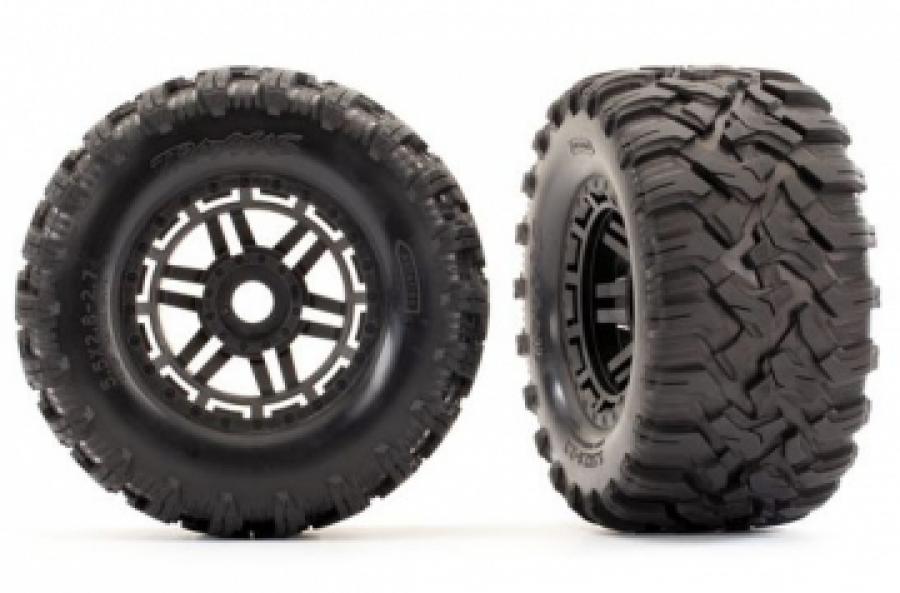 Traxxas Tires & Wheels Maxx/Black (17mm) 2,8" TSM (2) TRX8972