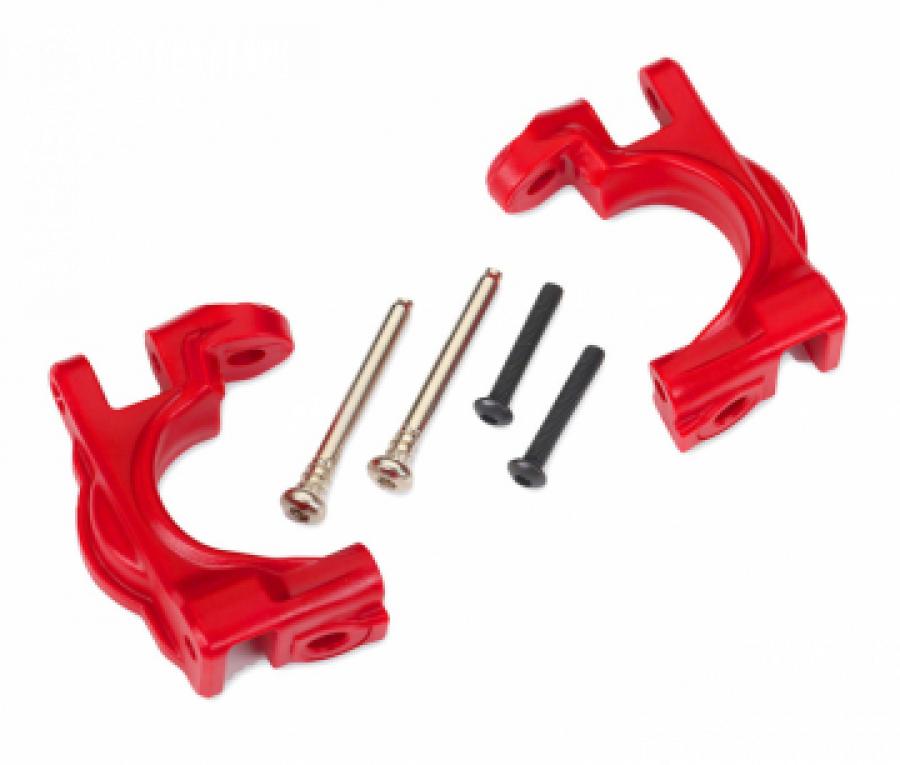 Traxxas Caster Blocks (C-Hub) HD Red L+R (for Upgrade Kit #9080) TRX9032R