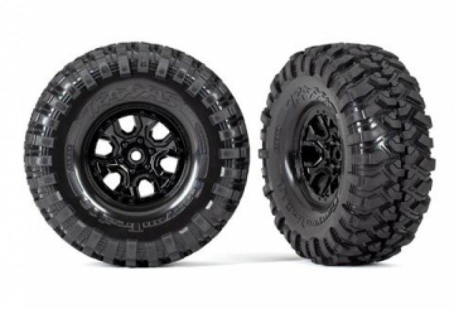 Traxxas Tires & Wheels Canyon Trail/Bronco 2021 Black 1.9" (2) TRX9272