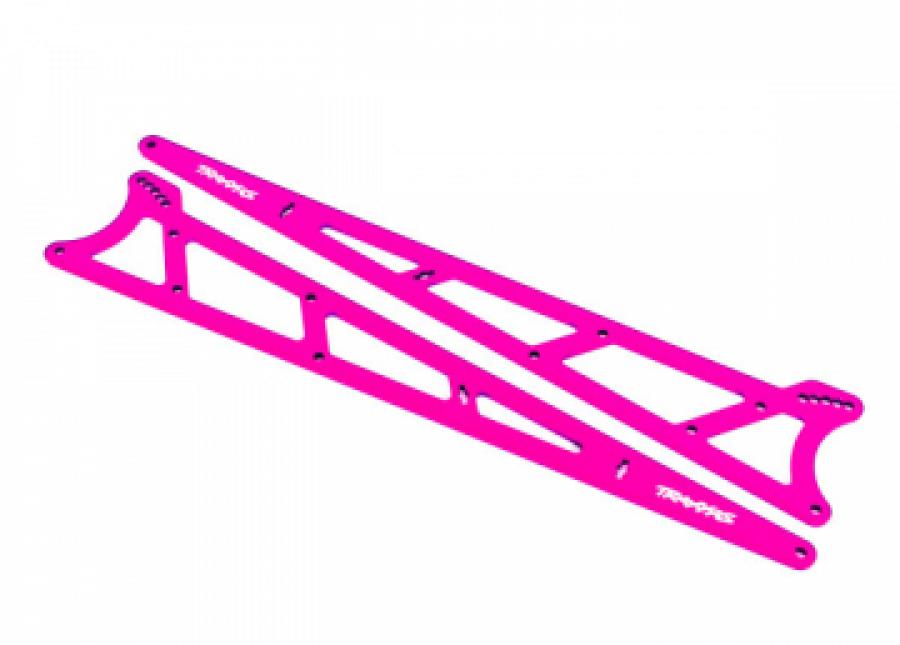 Traxxas Side Plates Wheelie Bar Alu Pink  Drag Slash TRX9462P