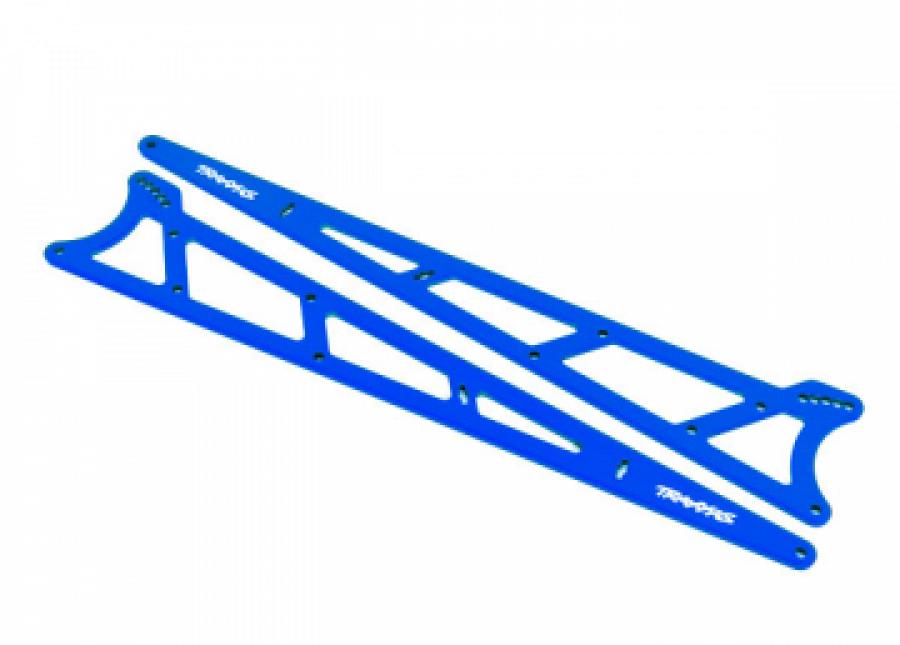 Traxxas Side Plates Wheelie Bar Alu Blue  Drag Slash TRX9462X