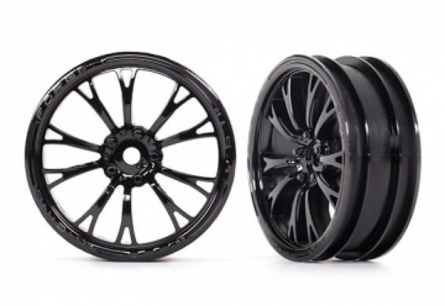 Traxxas Wheels Front Black (2)  Drag Slash TRX9472