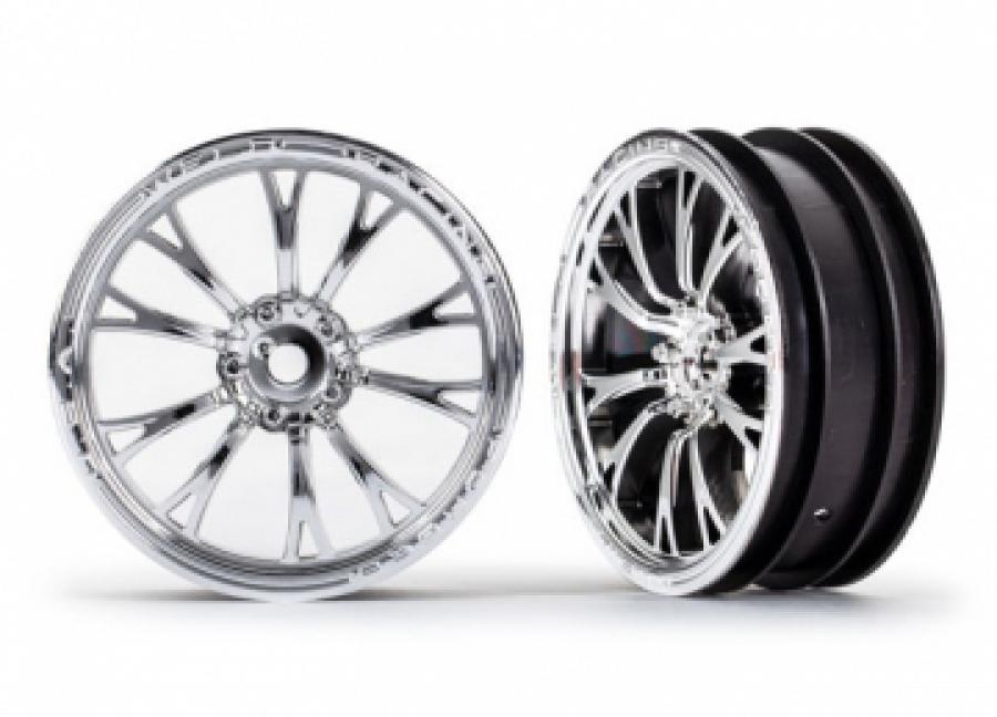 Traxxas Wheels Front Krom (2)  Drag Slash TRX9472R