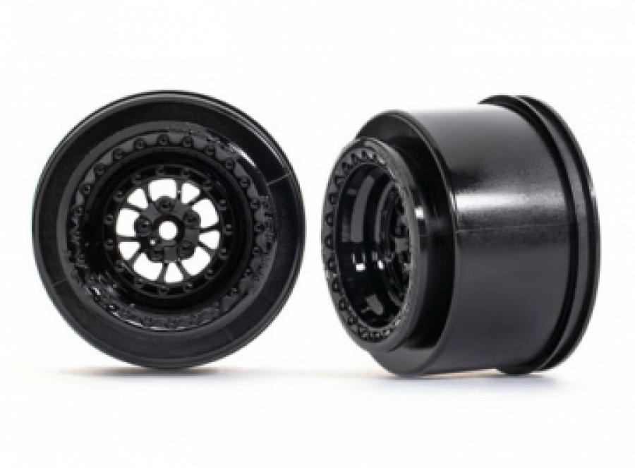 Traxxas Wheels Rear Black (2)  Drag Slash TRX9473