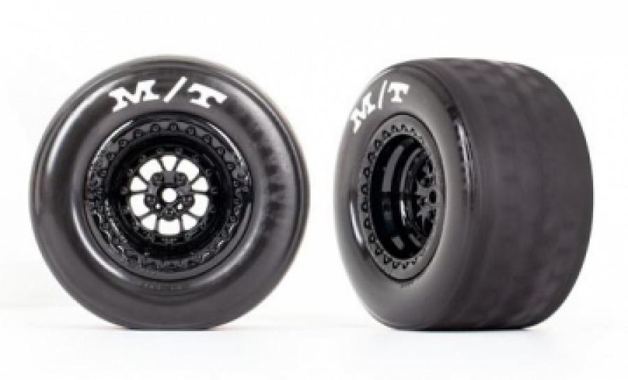 Traxxas Tires & Whels Rear Black (2)  Drag Slash TRX9475