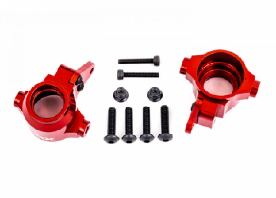 Traxxas Steering Blocks Alu Red (Pair) Sledge TRX9635R