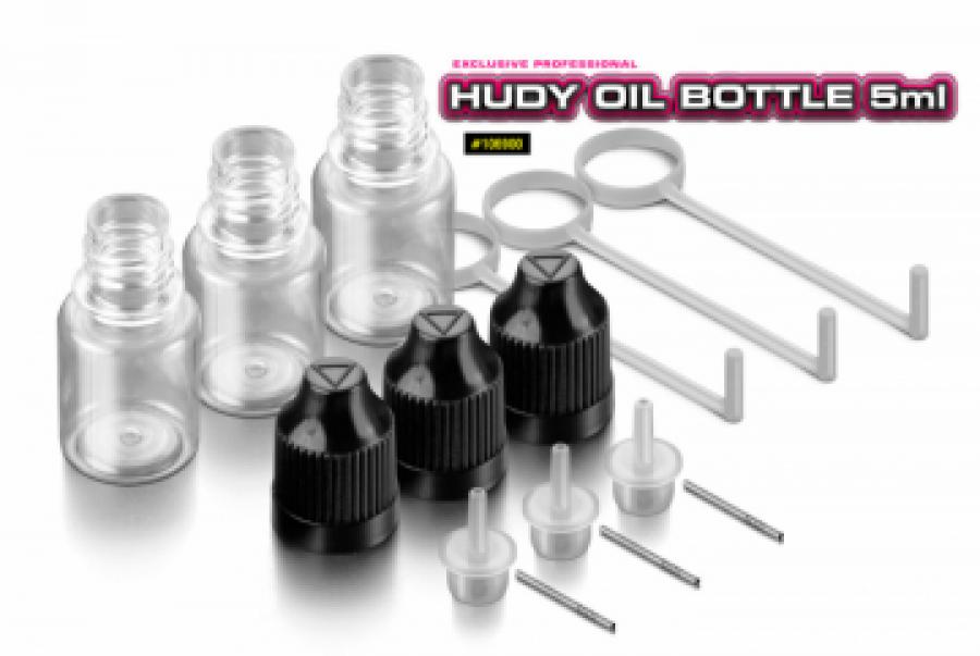 Hudy Oil Bottle w Steel Needle 5ml (3pcs) 106900