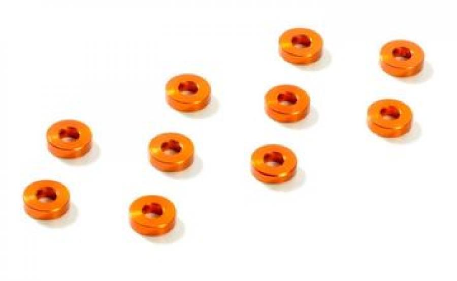 Alu Shims 3x7x2mm Orange (10)