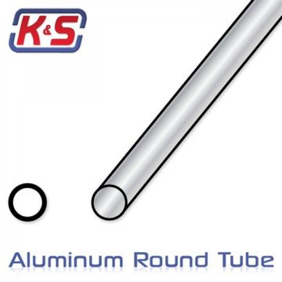 Alum Tube 2.4x305mm (3/32'' .014'') 3pcs