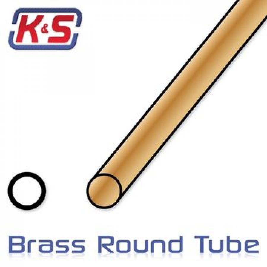 Brass Tube 2.4x305mm (3/32'') (.014'') (3pcs)