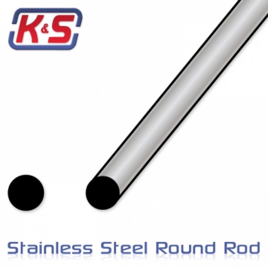 Stainless rod 4.8x305mm (3/16'') (1pcs)