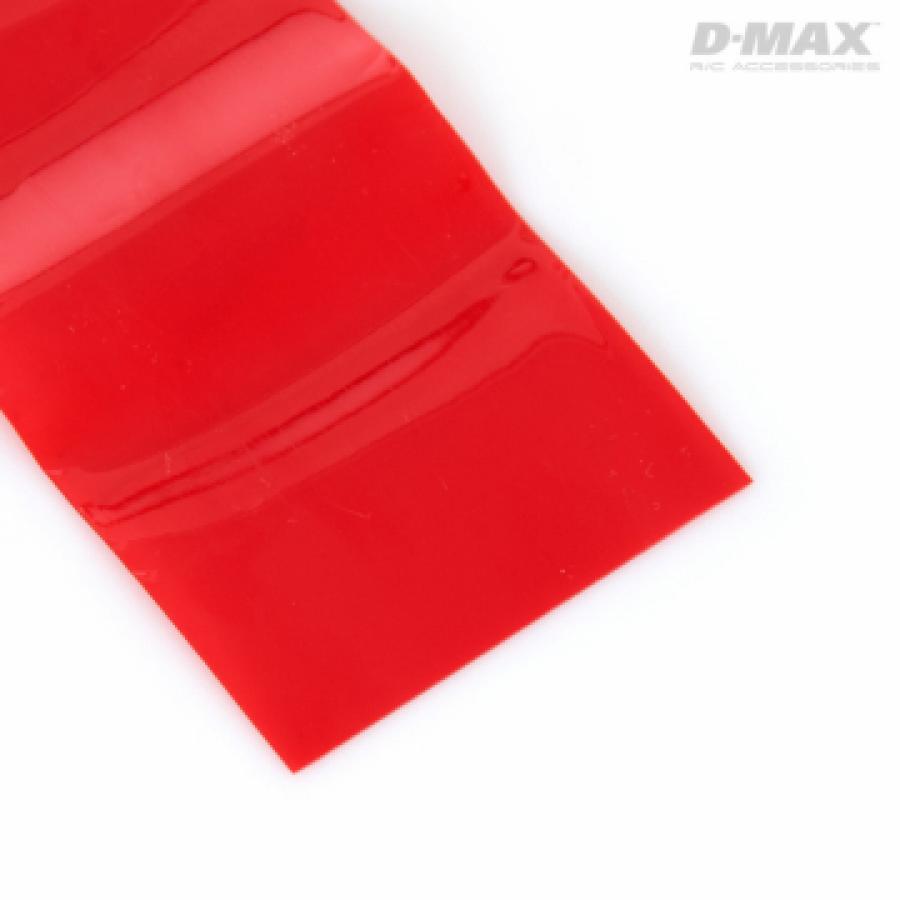 Heat Shrink Tube Red Transparent D35/W55mm x 1m