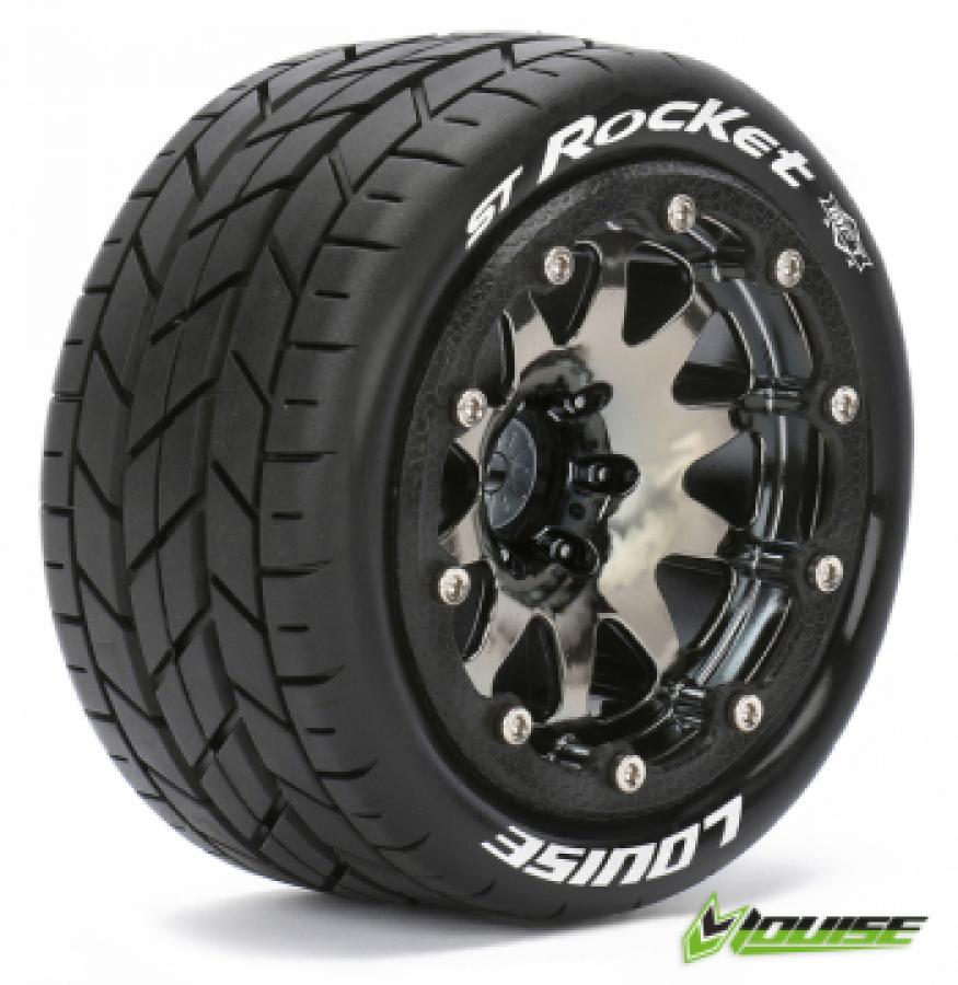 Tires & Wheels ST-ROCKET 1/10 Bl.Chrom Beadlock (0) Soft MFT