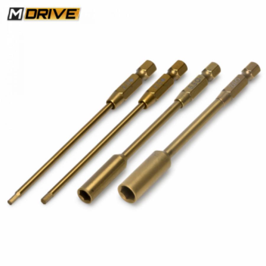 Power Tool Bits Set 2+2.5 Straight Hex & 5.5+7mm Nut driver