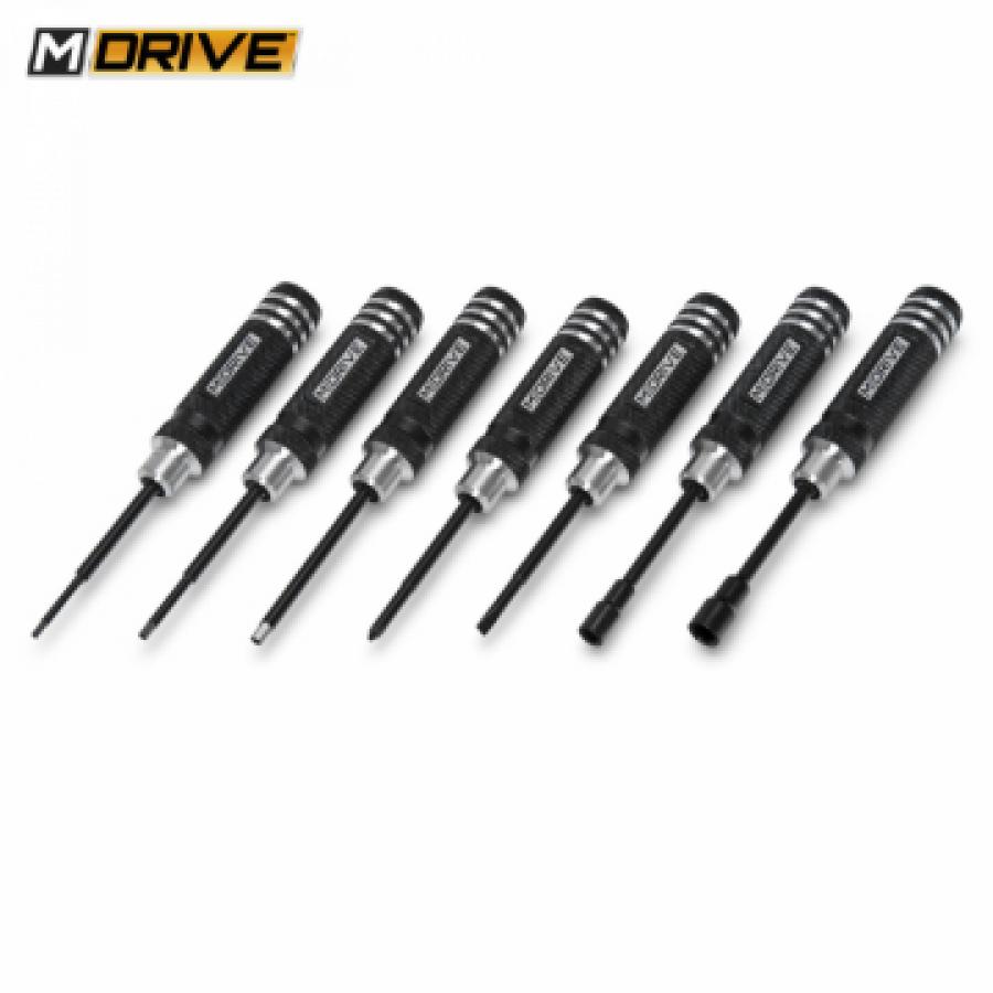 Mini Tool Set Hex & Nut Drivers + Flat & Cross 7-pieces