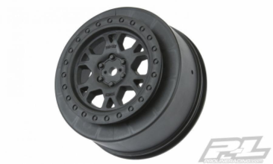 Impulse Black Wheels  2.2"/3.0" (2) for Slash 4WD