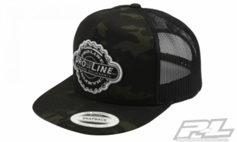 Pro-Line Manufactured Dark Camo Trucker Snapback Hat (One Size Fits Most)