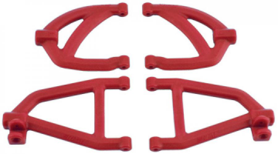 Rear A-arms for the Traxxas 1/16th Scale Mini E-Revo - Red