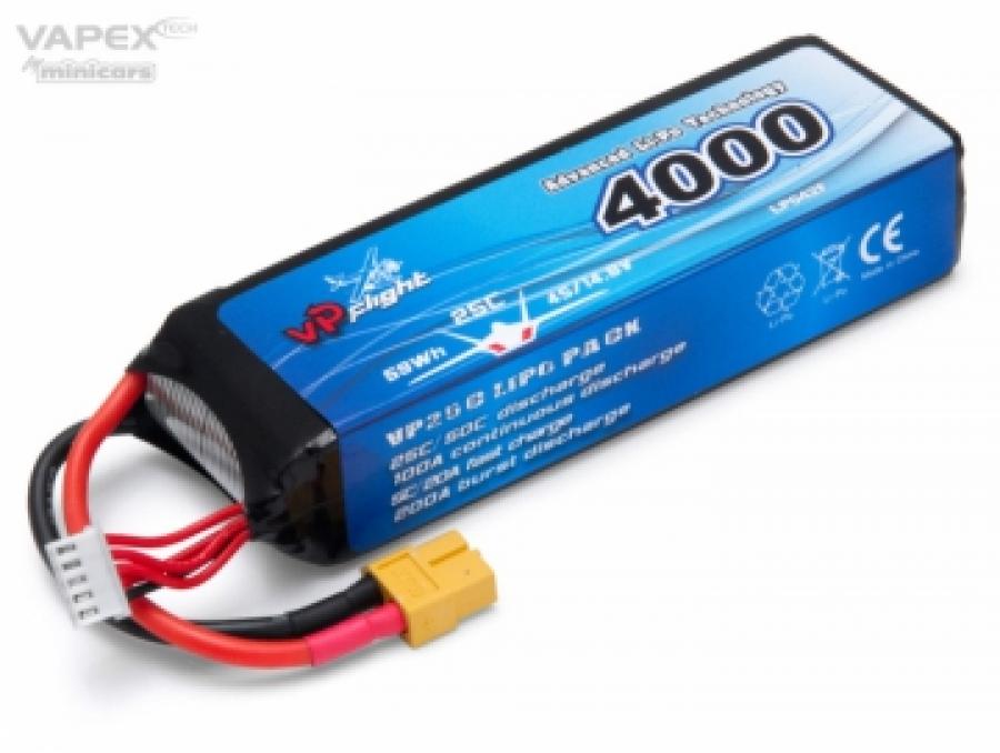 Li-Po Akku 4S 14,8V 4000mAh 25C XT60-liitin