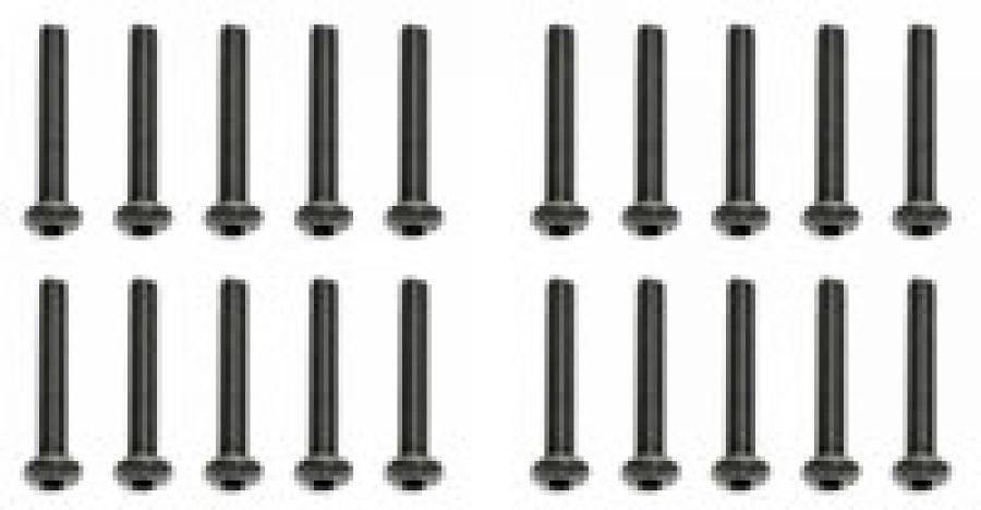 Team Associated M3 X 20 Button Head Hex Screws (10)