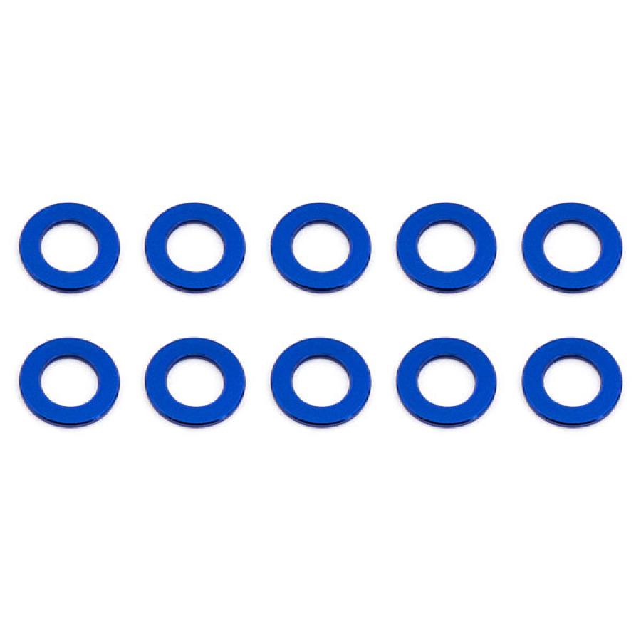 ASSOCIATED BALLSTUD WASHERS 5.5 x 0.5mm BLUE ALUMINIUM x10
