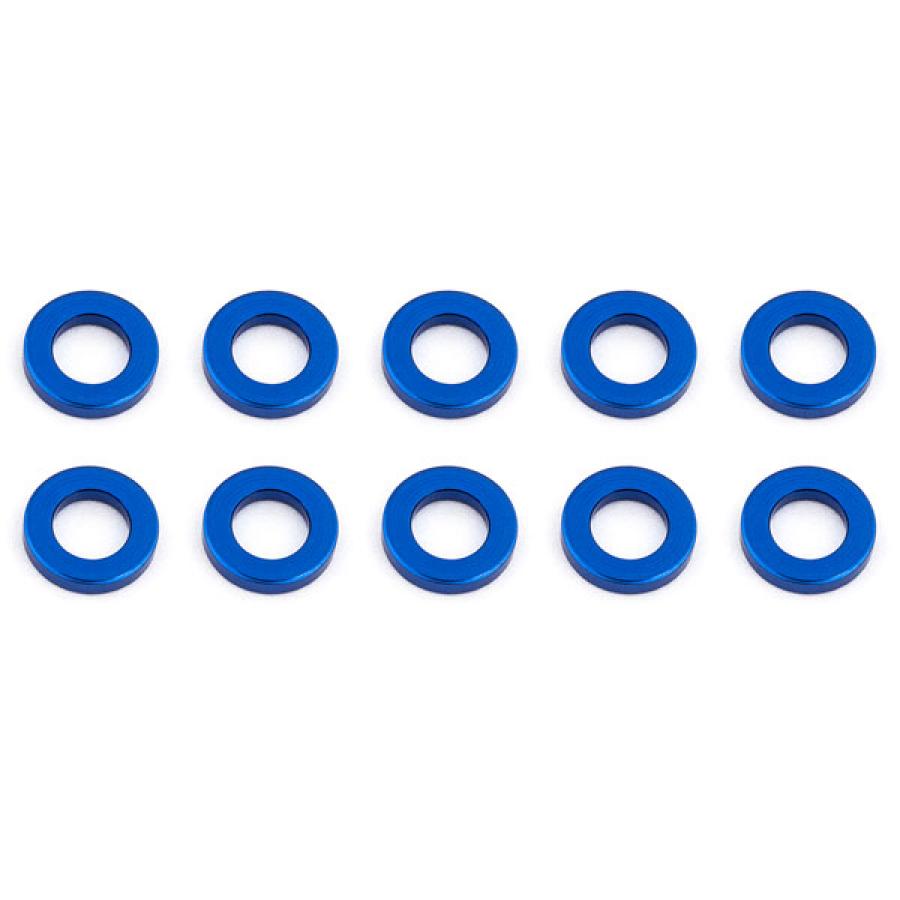 ASSOCIATED BALLSTUD WASHERS 5.5 x 1.0mm BLUE ALUMINIUM x10