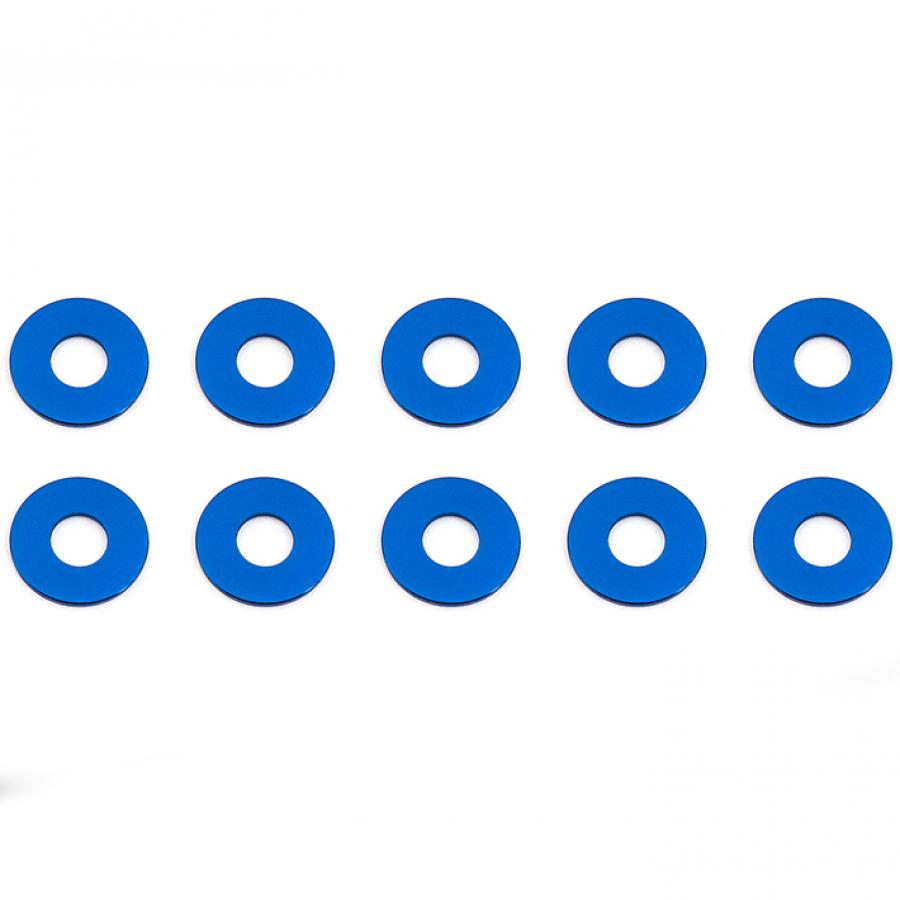 ASSOCIATED BLUE ALUMINUM BULKHEAD WASHERS 7.8 x 0.5MM (10)