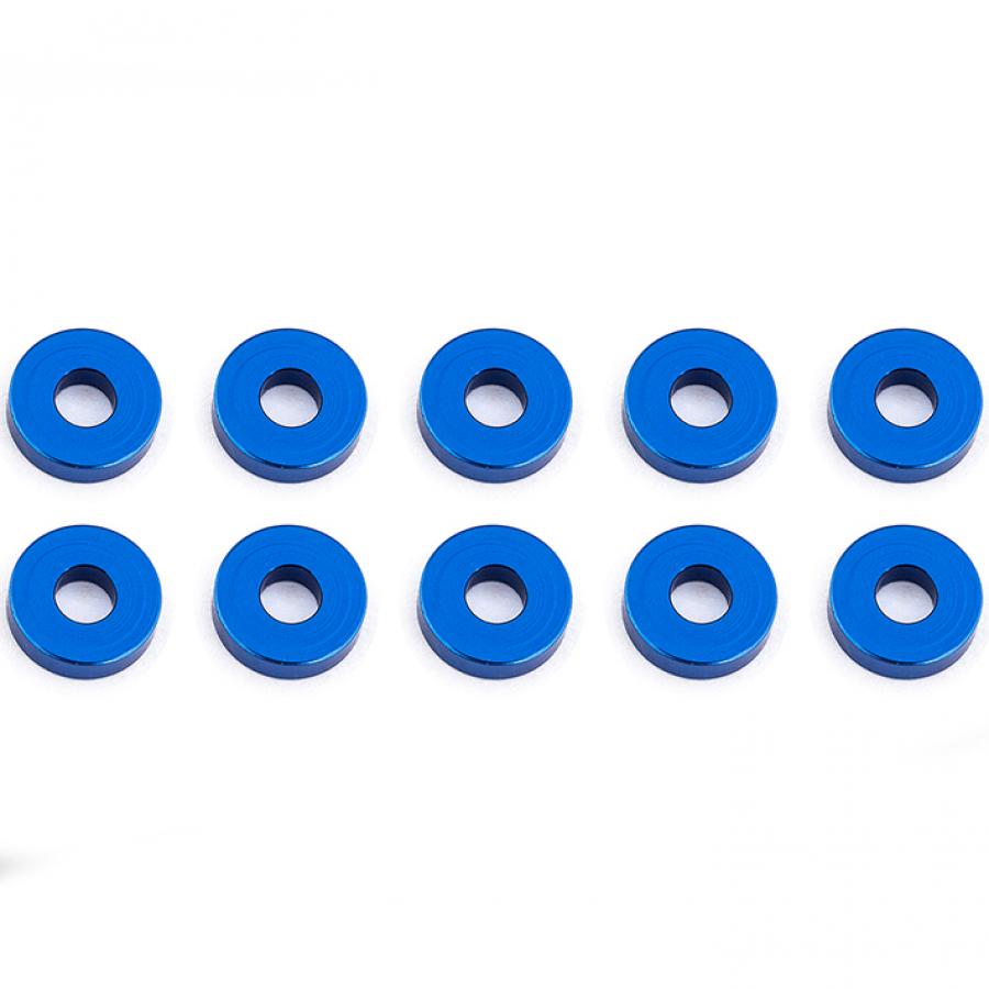 ASSOCIATED BLUE ALUMINUM BULKHEAD WASHERS 7.8 x 2.0 MM (10)
