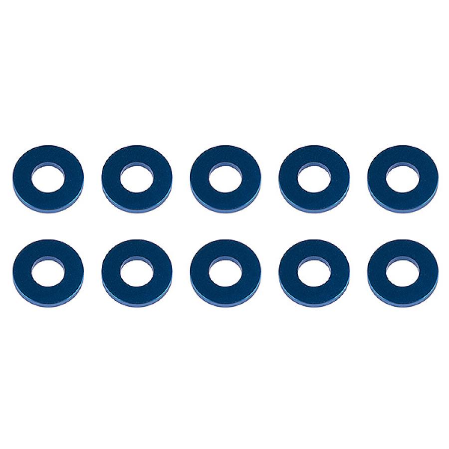 ASSOCIATED WASHERS 7.8 x 3.5 x 1.0mm BLUE ALUMINIUM (10)