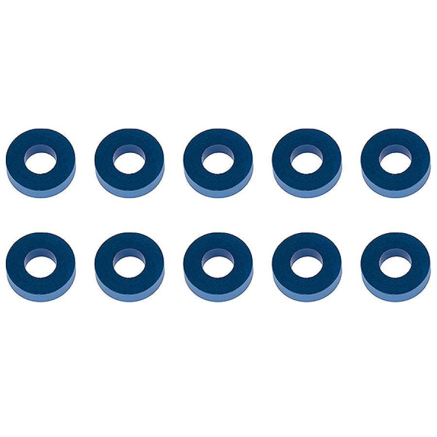 ASSOCIATED WASHERS 7.8 x 3.5 x 2.0mm BLUE ALUMINIUM (10)