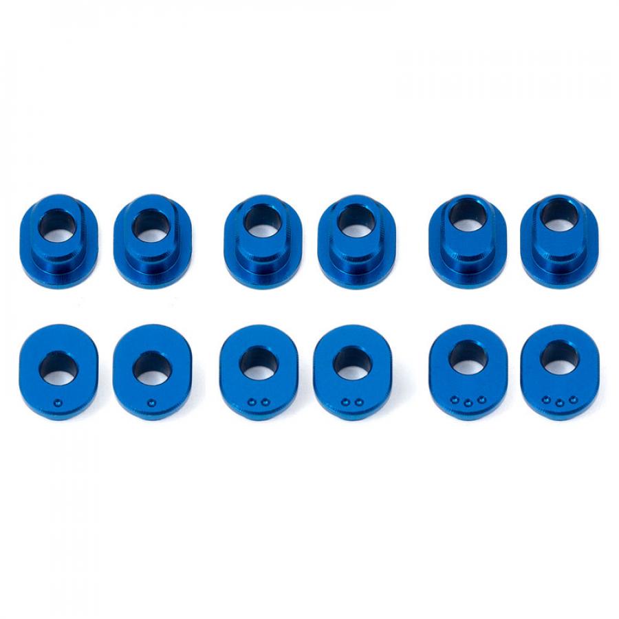 ASSOCIATED RC12R6 TRACK WIDTH BUSHINGS - ALUMINIUM