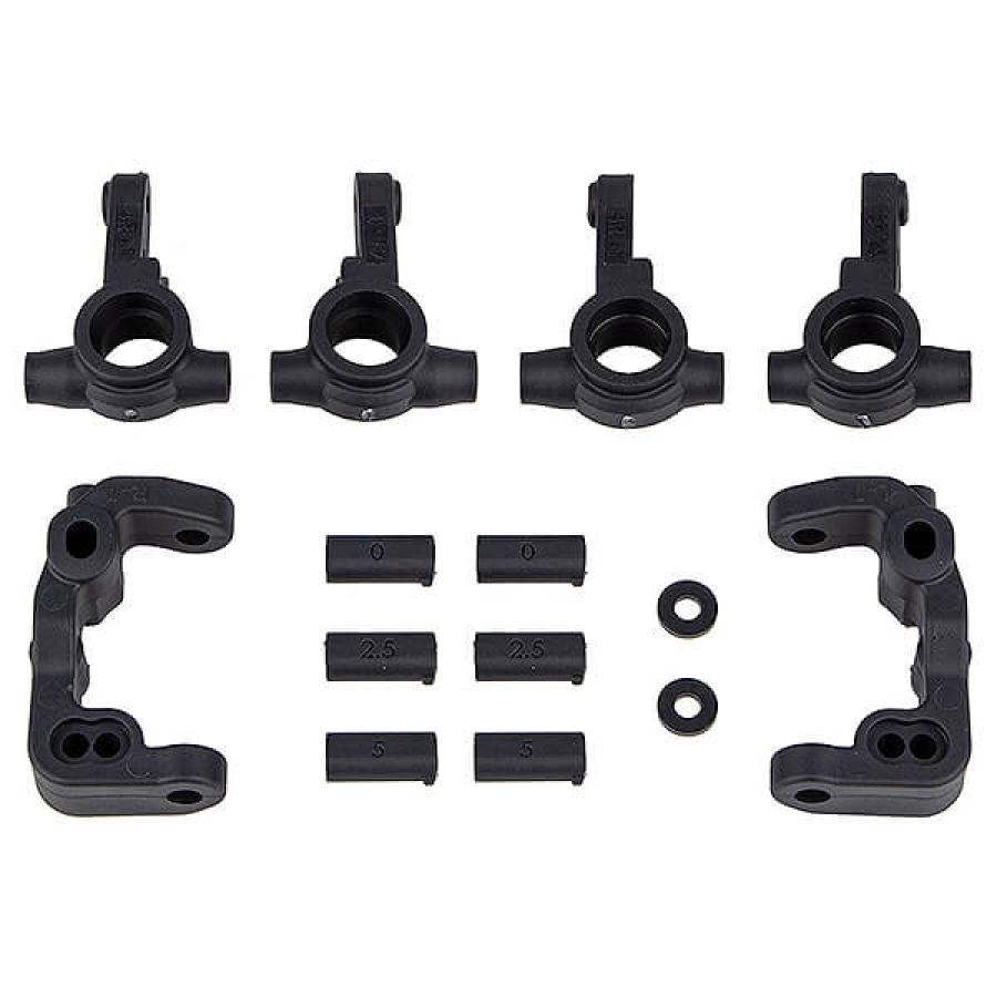Team Associated Rc10B6.4 -1Mm Scrub Caster And Steering Blocks, Carbon