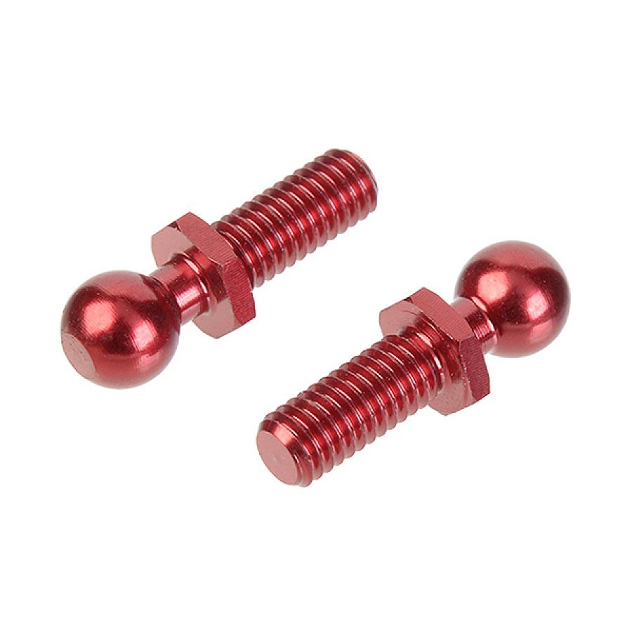 CORALLY ALUM. THREADED BALL 4.25MM 2 PCS