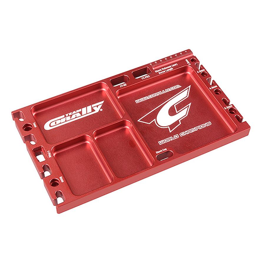 CORALLY MULTIPURPOSE ULTRA TRAY CNC MACHINED ALUMINIUM RED COLOUR