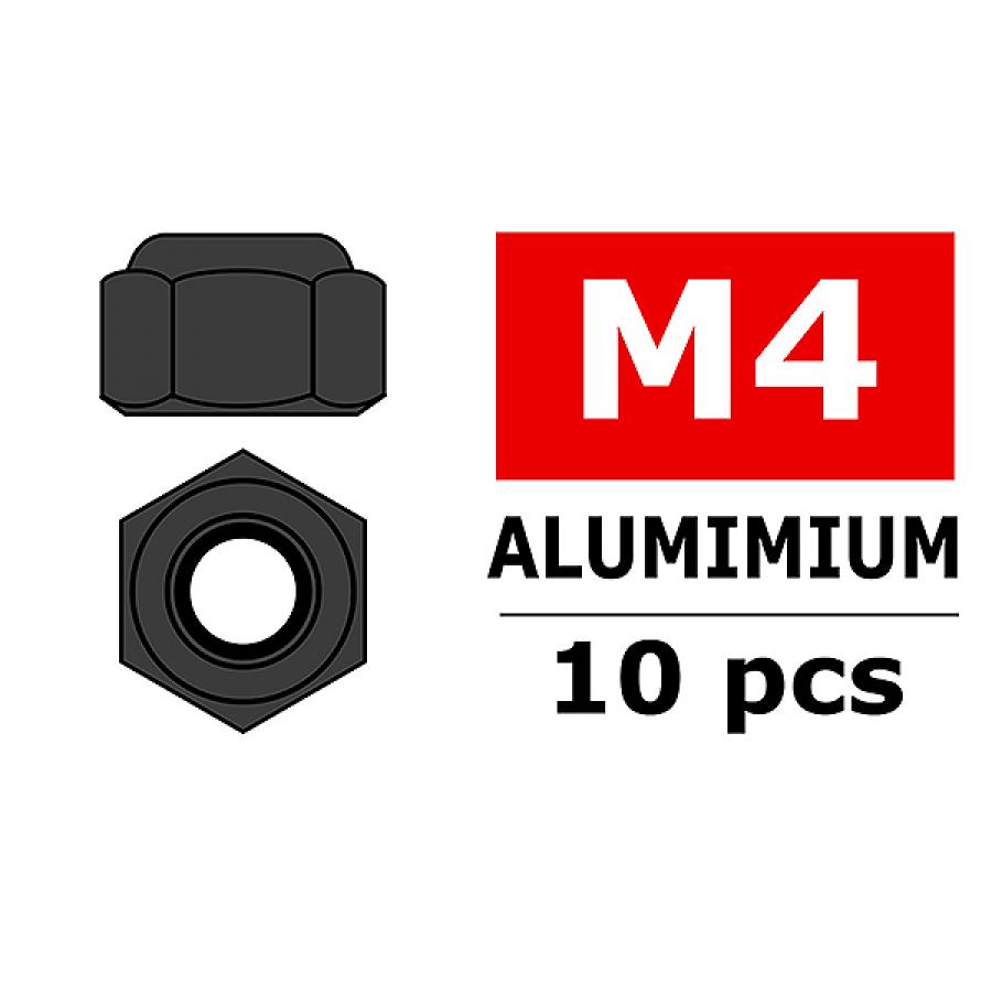 CORALLY ALUMINIUM NYLSTO P NUT M4 GUN METAL 10 PCS