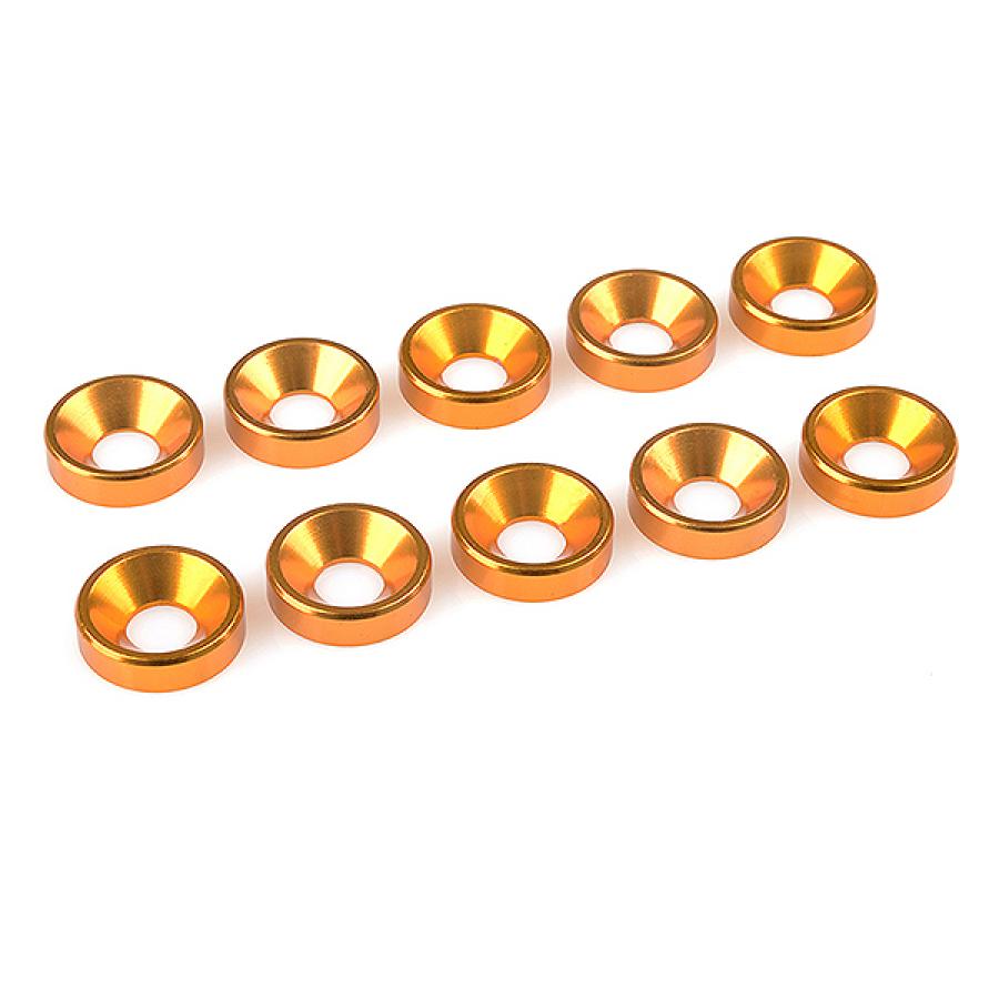 CORALLY ALUMINIUM WASHER FOR M5 FLAT HEAD SCREWS OD=12MM GOLD 10PCS