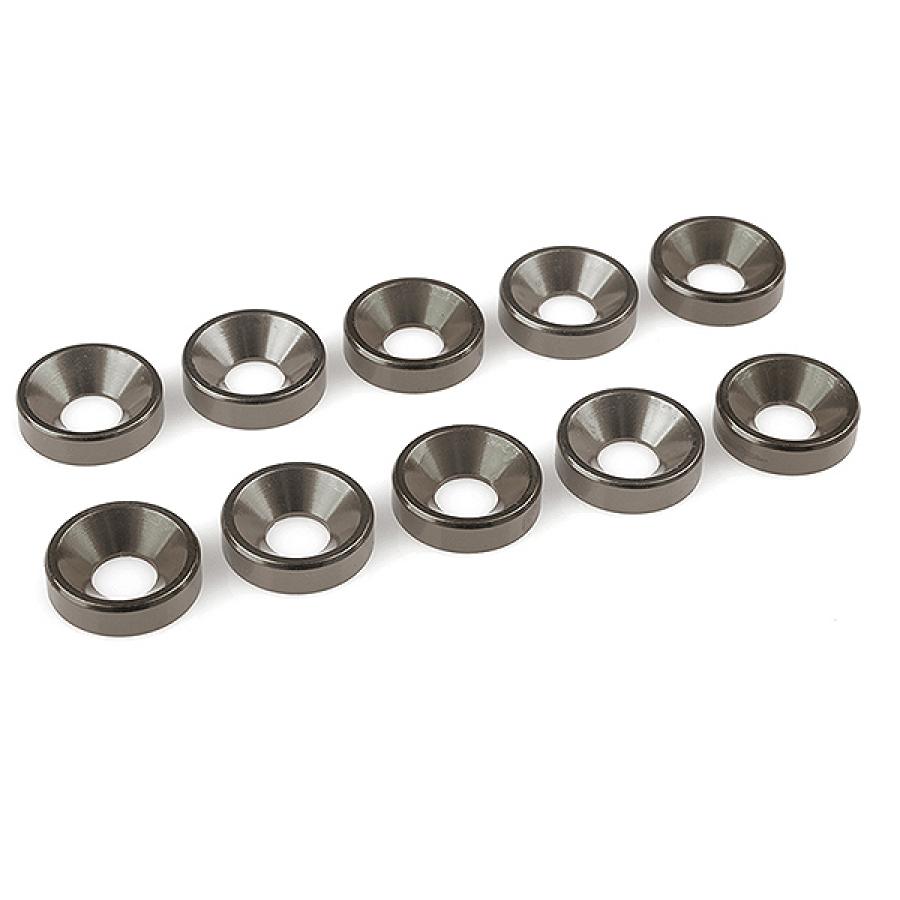 CORALLY ALUMINIUM WASHER FOR M5 FLAT HEAD SCREWS OD=12MM GUN METAL 10PCS