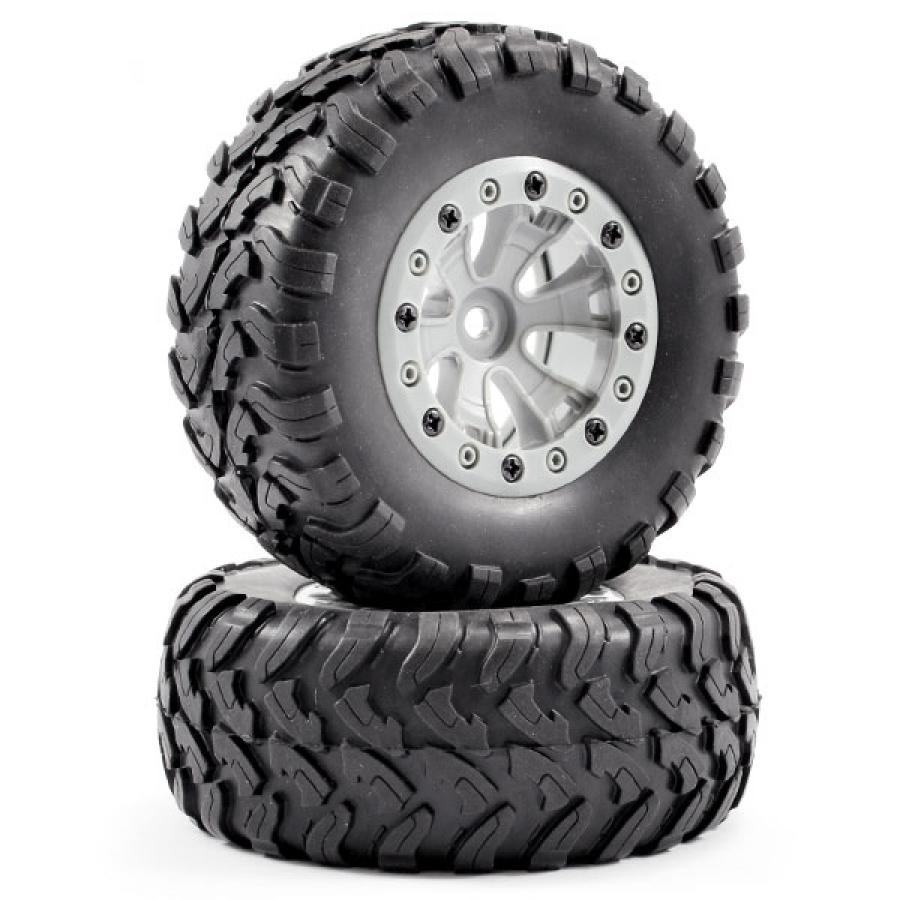 FASTRAX 1:10 SC SABRE TYRE ON BEADLOCK WHEELS (12MM)