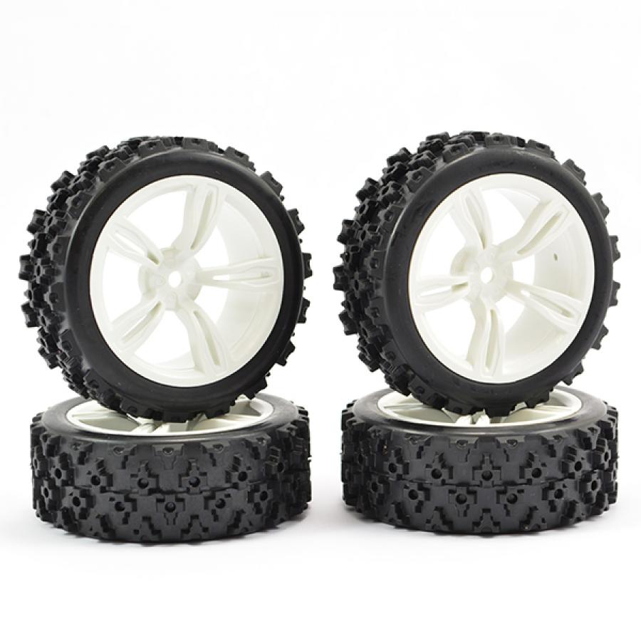Fastrax 1/10Th Touring Wheel/Rally Block 5-Spoke White (4)