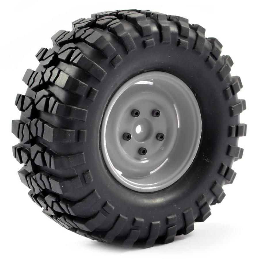 FASTRAX 1:10 CRAWLER SAWBLOCK 1.9 SCALE WHEEL ø108MM TYRE (GREY)