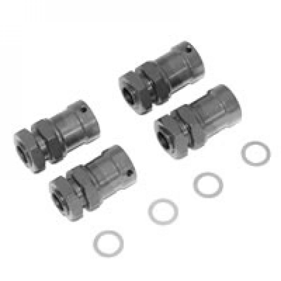 Fastrax 1/8th 15mm Extension Hub Adaptors - To Widen Track (17MM HEX)