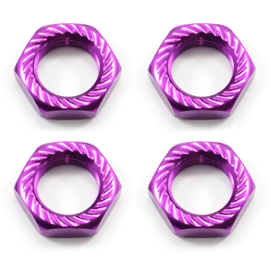 Fastrax 17mm X 1.0 Purple Serrated Wheel Nuts (4Pcs)