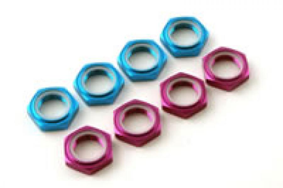 Fastrax 17mm X 1.25 Blue Serrated Wheel Nuts (4Pcs)