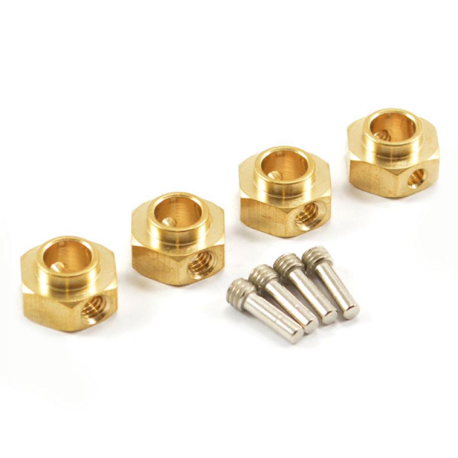 FASTRAX TRX-4 BRASS HEX WHEEL HUB (4)